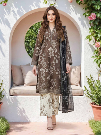 3 Piece Lawn Suit (Unstitched)