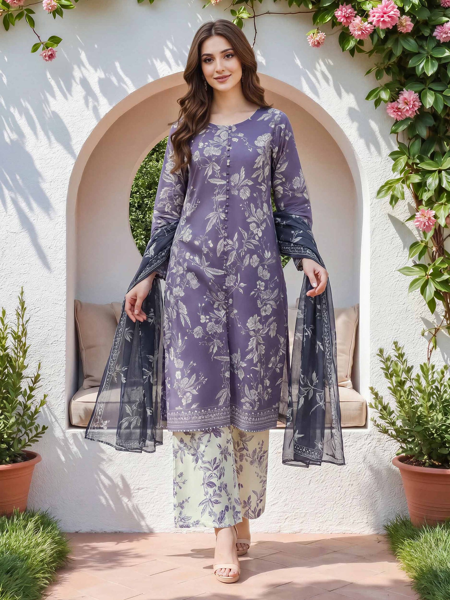 3 Piece Lawn Suit (Unstitched)