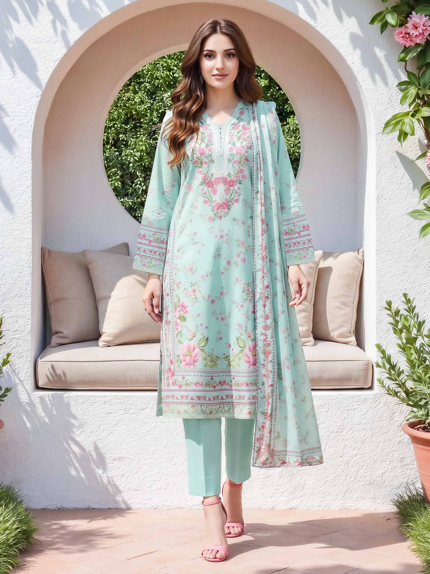 3 Piece Lawn Suit (Unstitched)