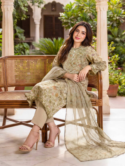3 Piece Lawn Suit (Unstitched)