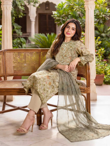 3 Piece Lawn Suit (Unstitched)