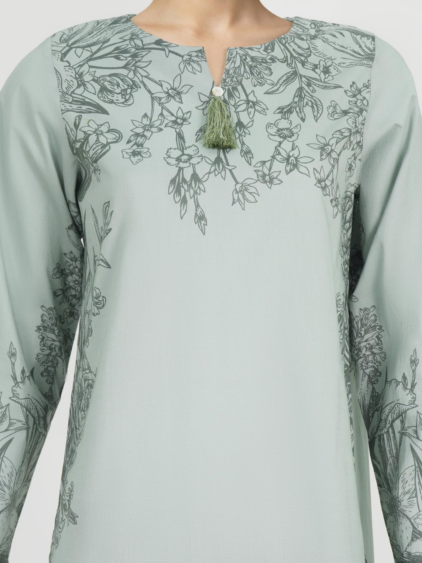 3 Piece Lawn Slub Suit (Unstitched)