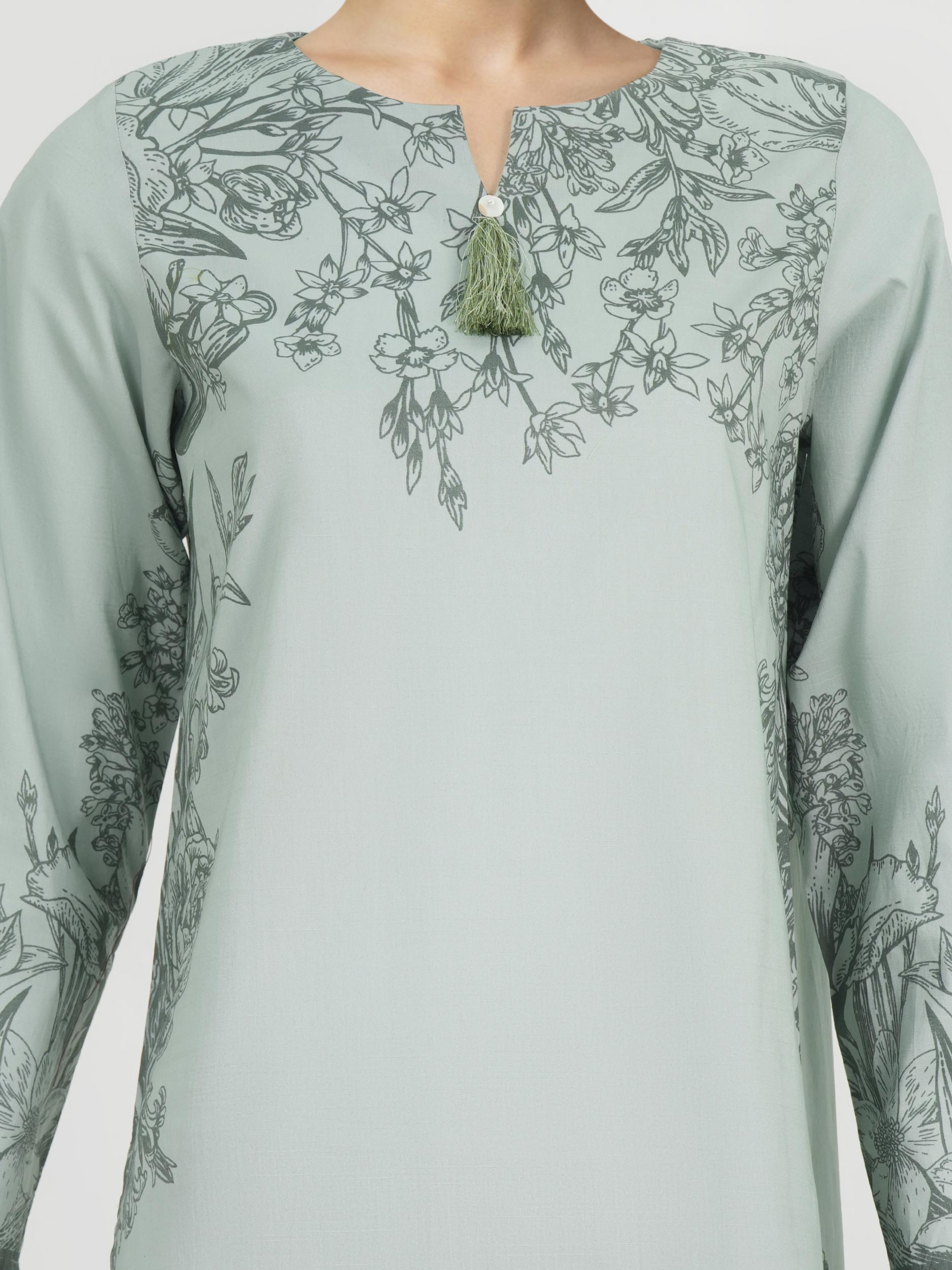 3 Piece Lawn Slub Suit (Unstitched)