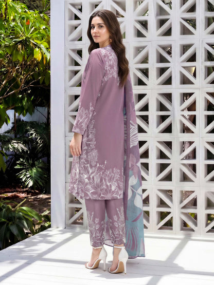 3 Piece Lawn Slub Suit (Unstitched)