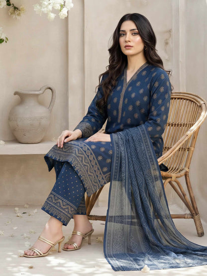 3 Piece Lawn Suit- Paste Printed (Unstitched)