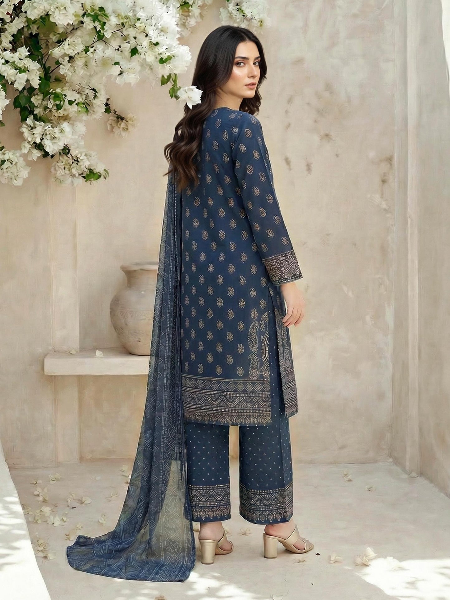 3 Piece Lawn Suit- Paste Printed (Unstitched)