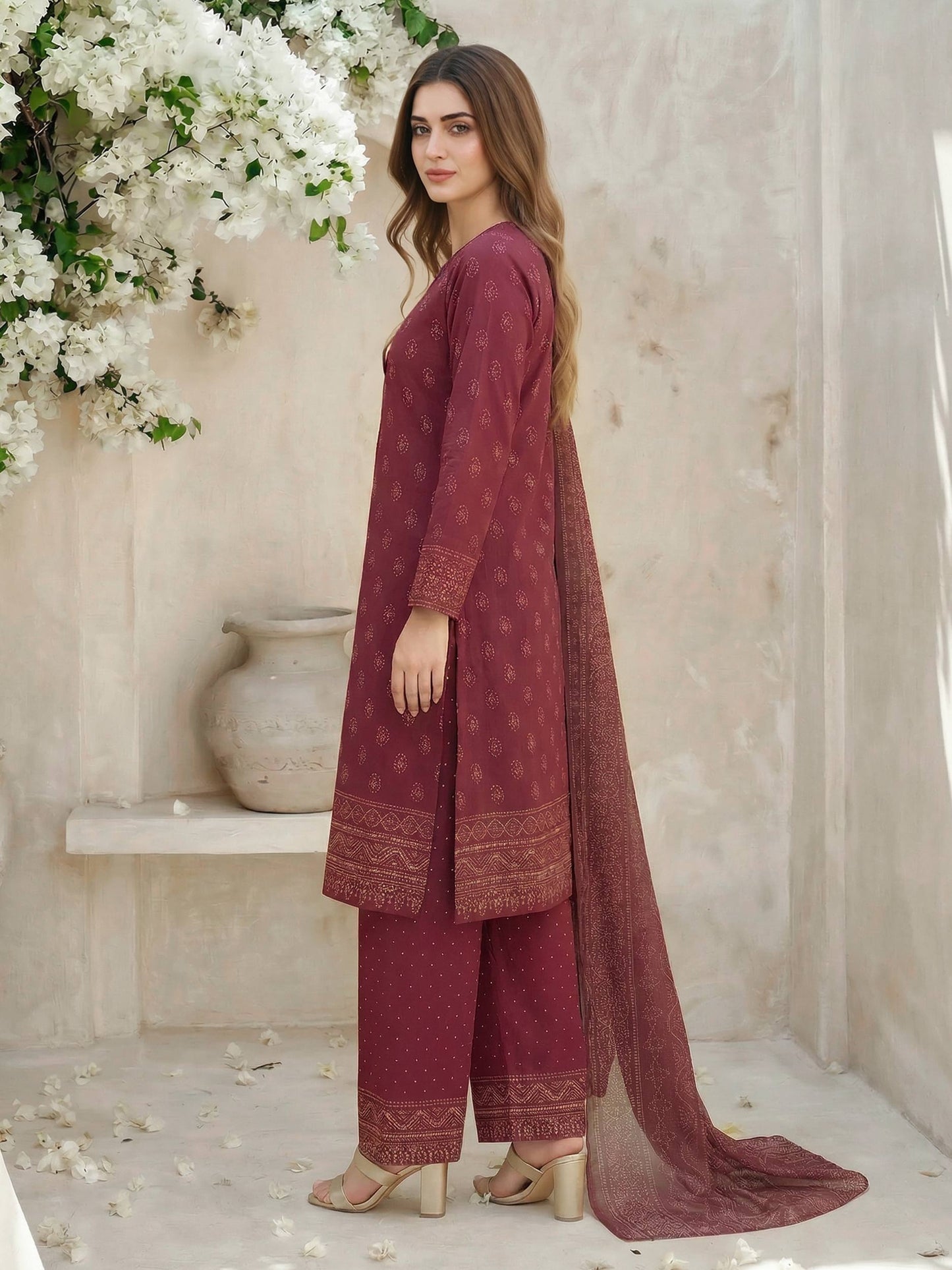 3 Piece Lawn Suit- Paste Printed (Unstitched)