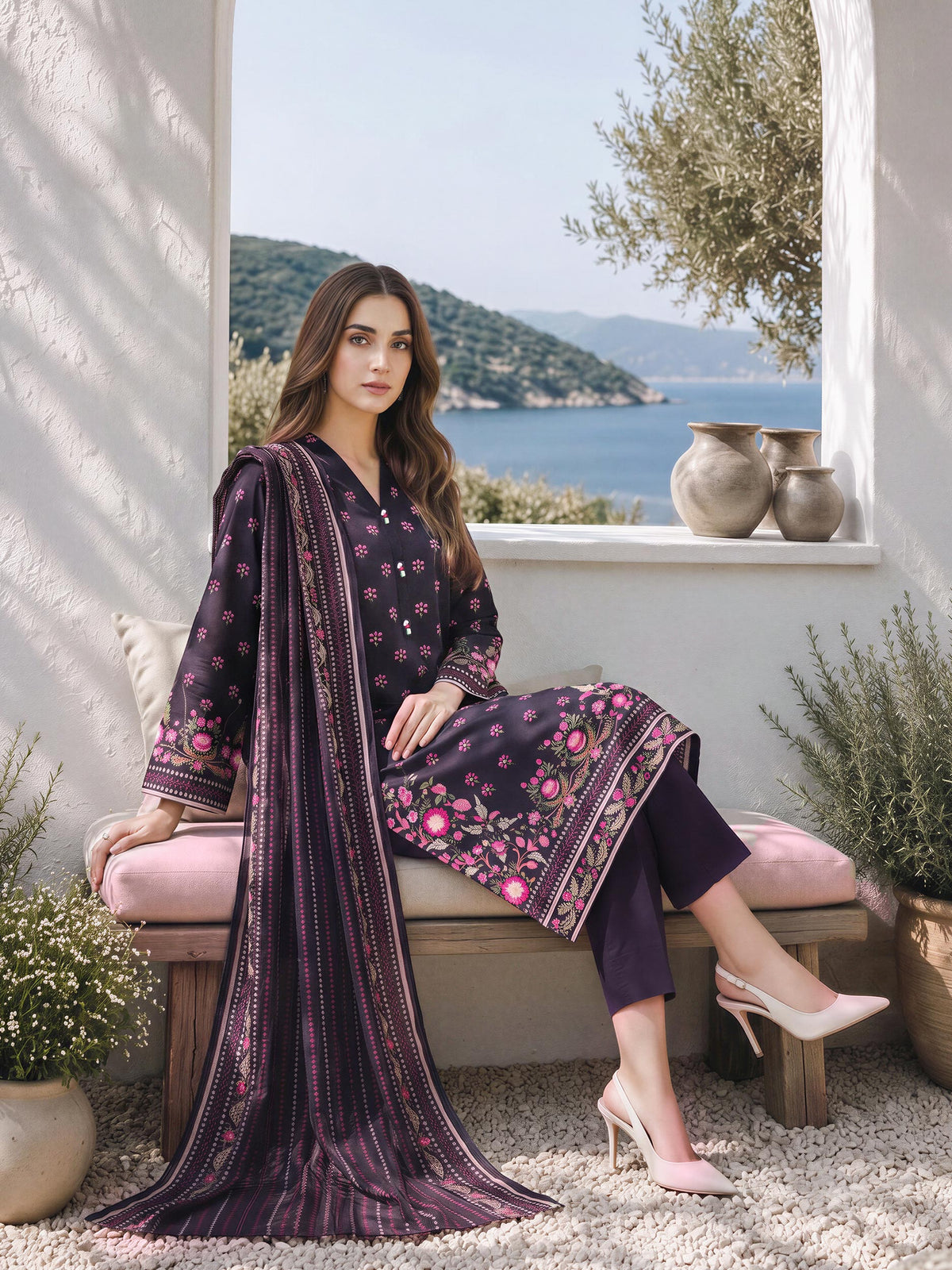 3 Piece Khaddar Suit (Unstitched)