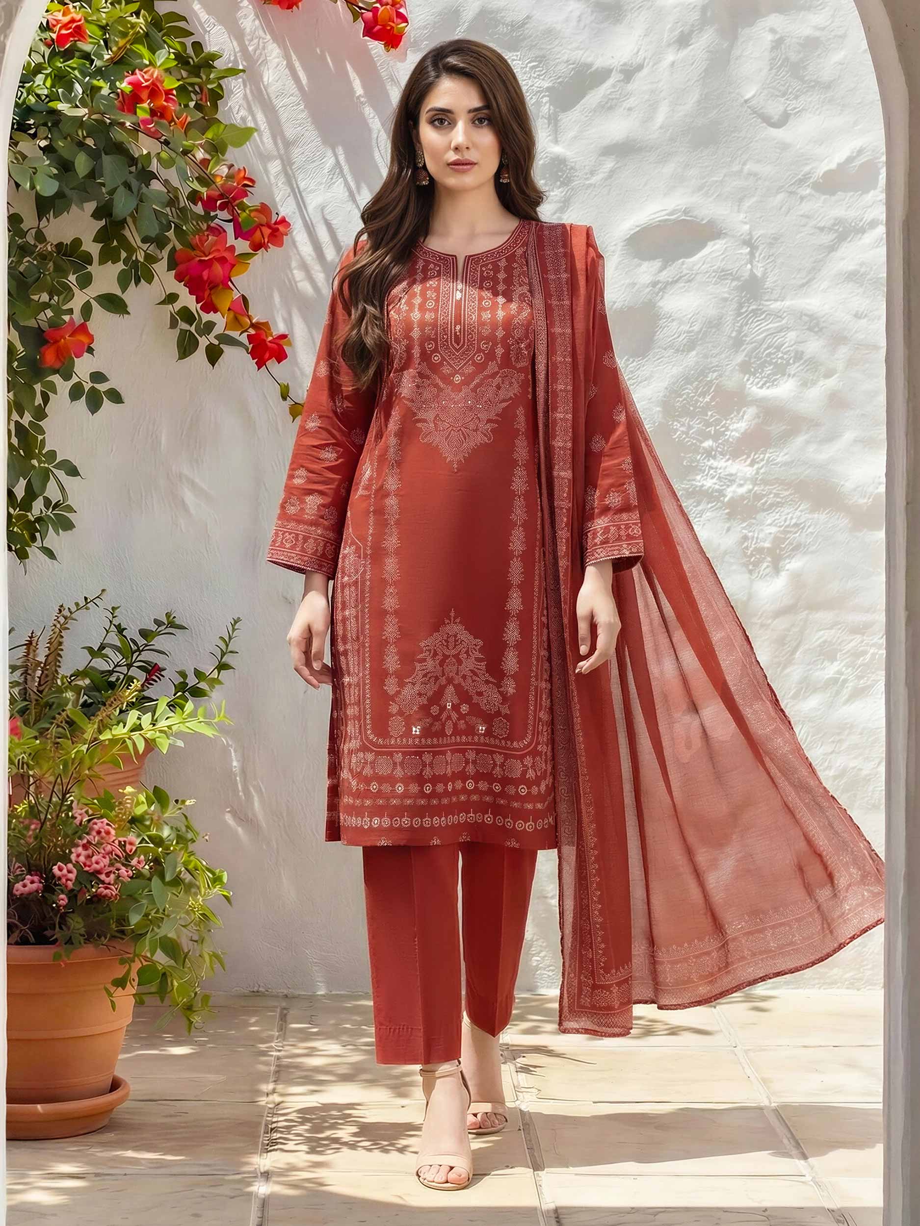 3 Piece Lawn Suit (Unstitched)