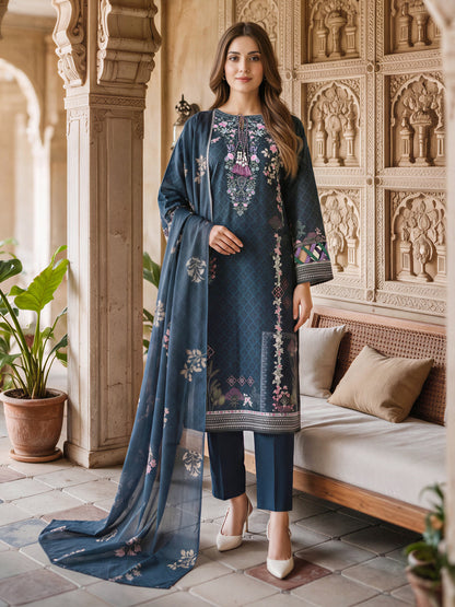3 Piece Khaddar Suit (Unstitched)