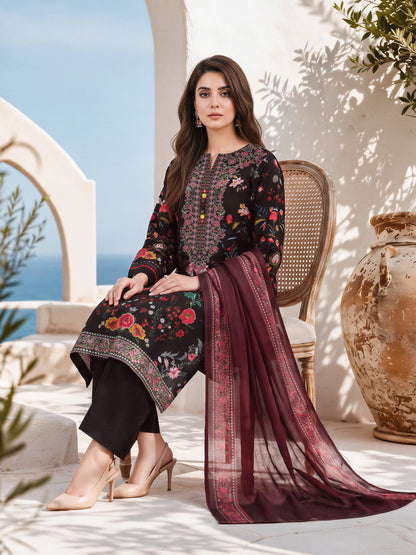 3 Piece Khaddar Suit (Unstitched)