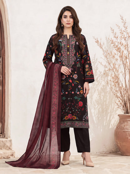 3 Piece Khaddar Suit (Unstitched)
