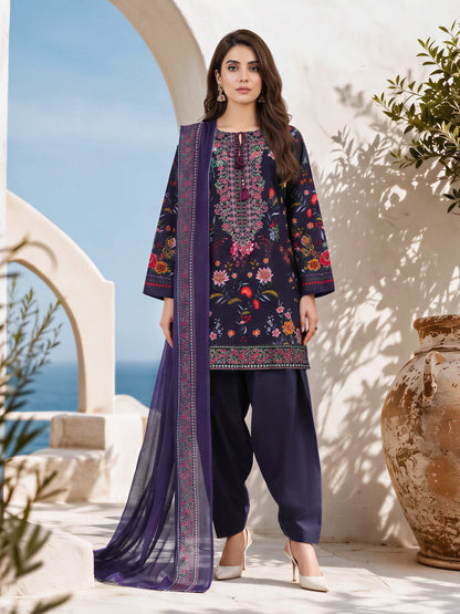 3 Piece Khaddar Suit (Unstitched)