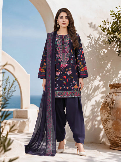 3 Piece Khaddar Suit (Unstitched)