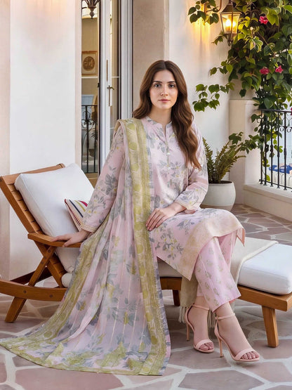 3 Piece Lawn Suit (Unstitched)