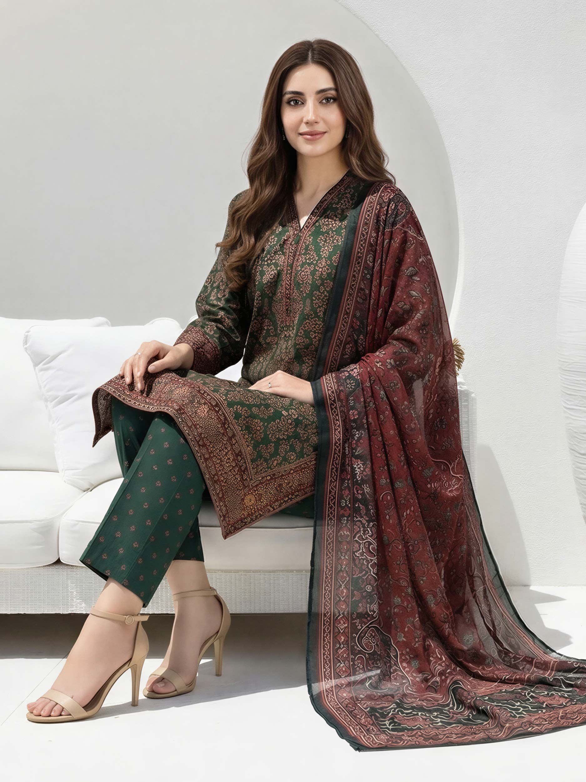 3 Piece Lawn Suit (Unstitched)