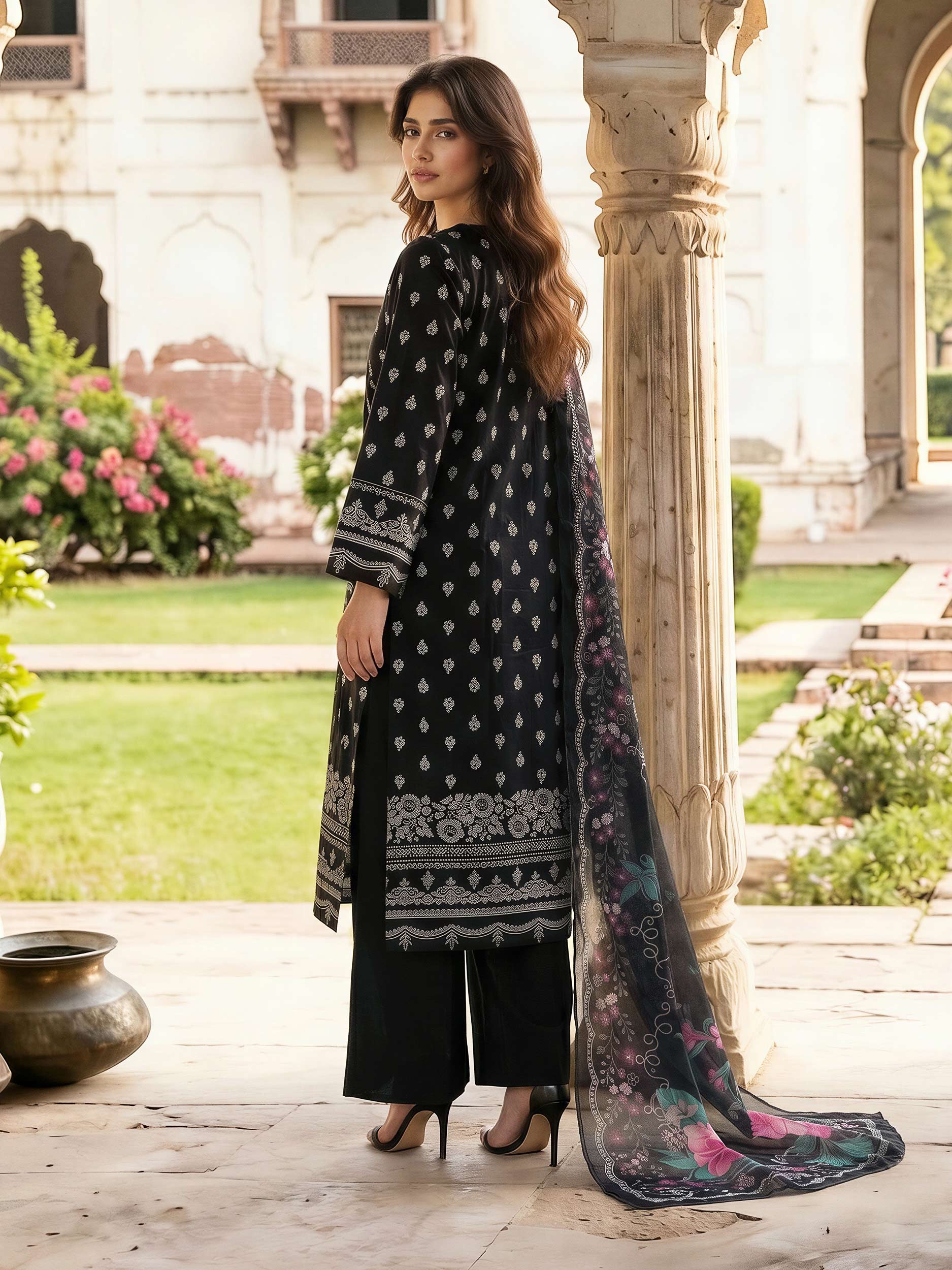 3 Piece Lawn Paste Suit (Unstitched)