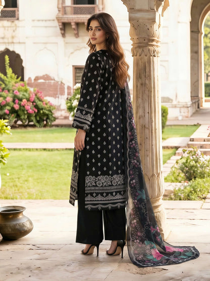 3 Piece Lawn Paste Suit (Unstitched)