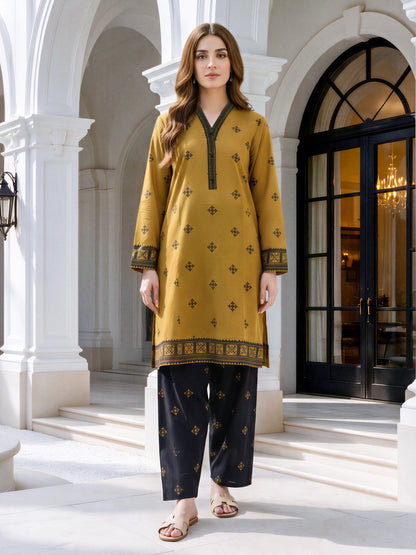 2 Piece Slub Khaddar Suit (Unstitched)