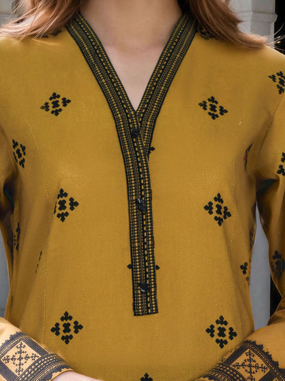 2 Piece Slub Khaddar Suit (Unstitched)