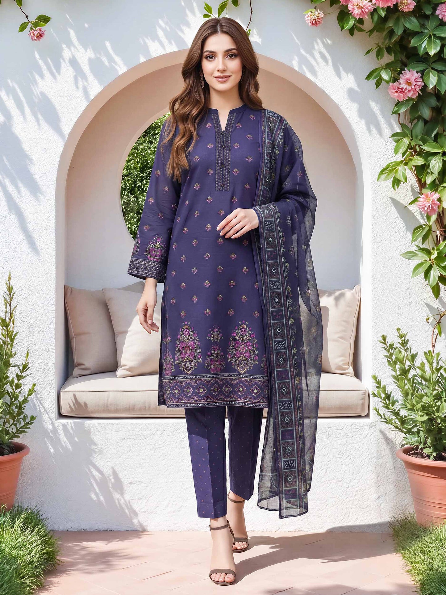 3 Piece Lawn Suit (Unstitched)