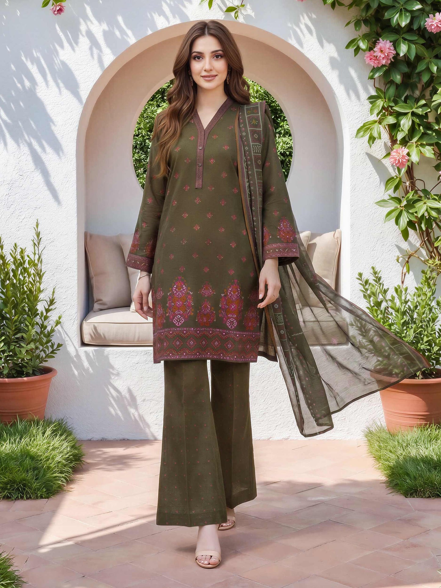 3 Piece Lawn Suit (Unstitched)
