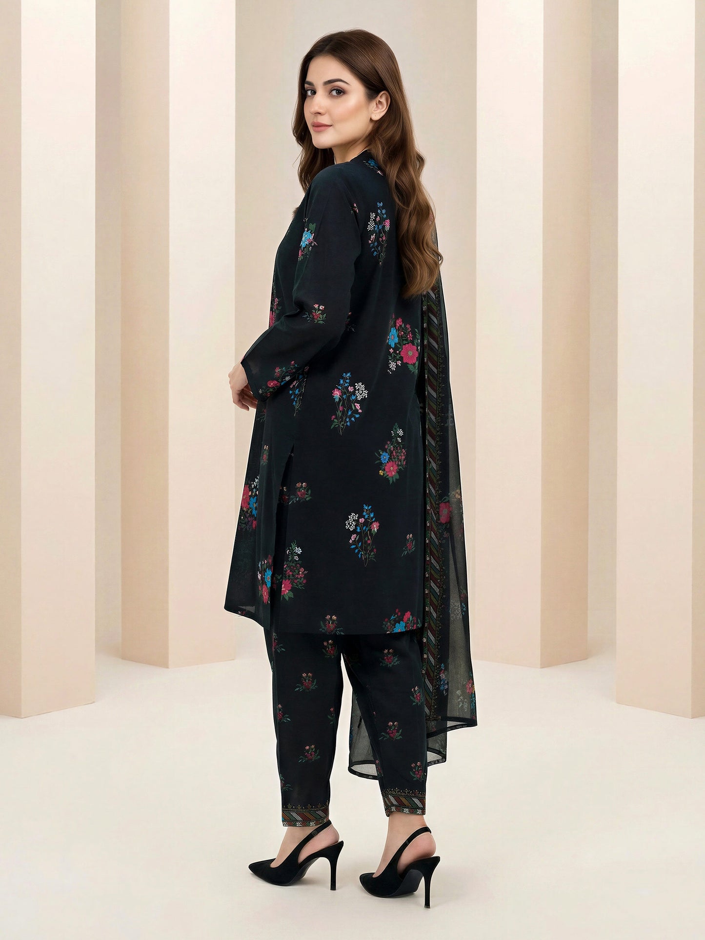 3 Piece Lawn Suit- Printed (Unstitched)