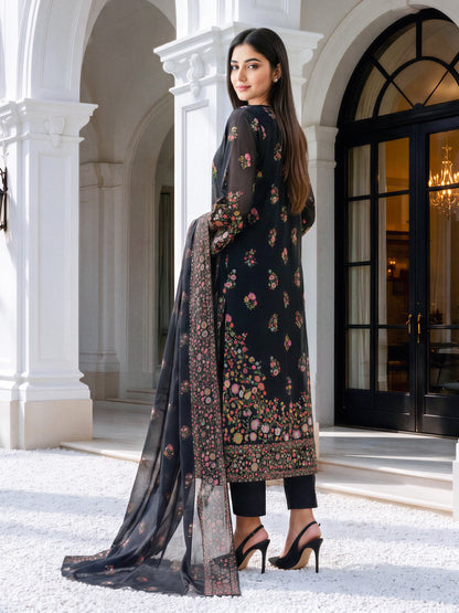 3 Piece Slub Khaddar Suit- Embroidered (Unstitched)