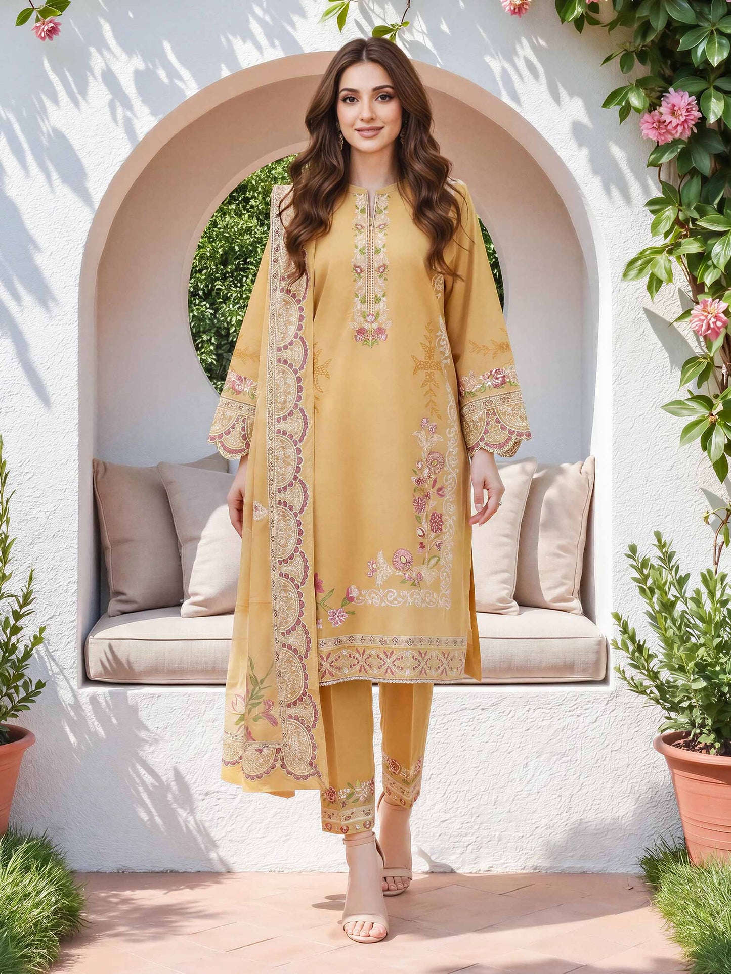 3 Piece Lawn Suit (Unstitched)