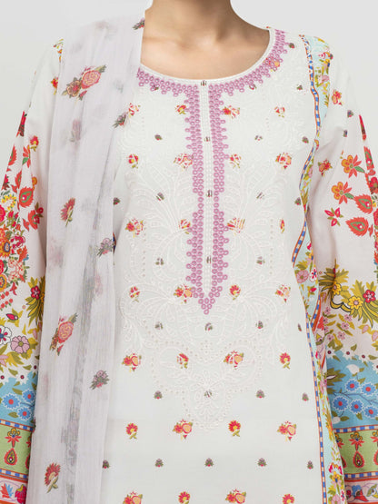 3 Piece Lawn Suit-Embroidered (Unstitched)