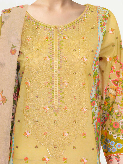 3 Piece Lawn Suit-Embroidered (Unstitched)