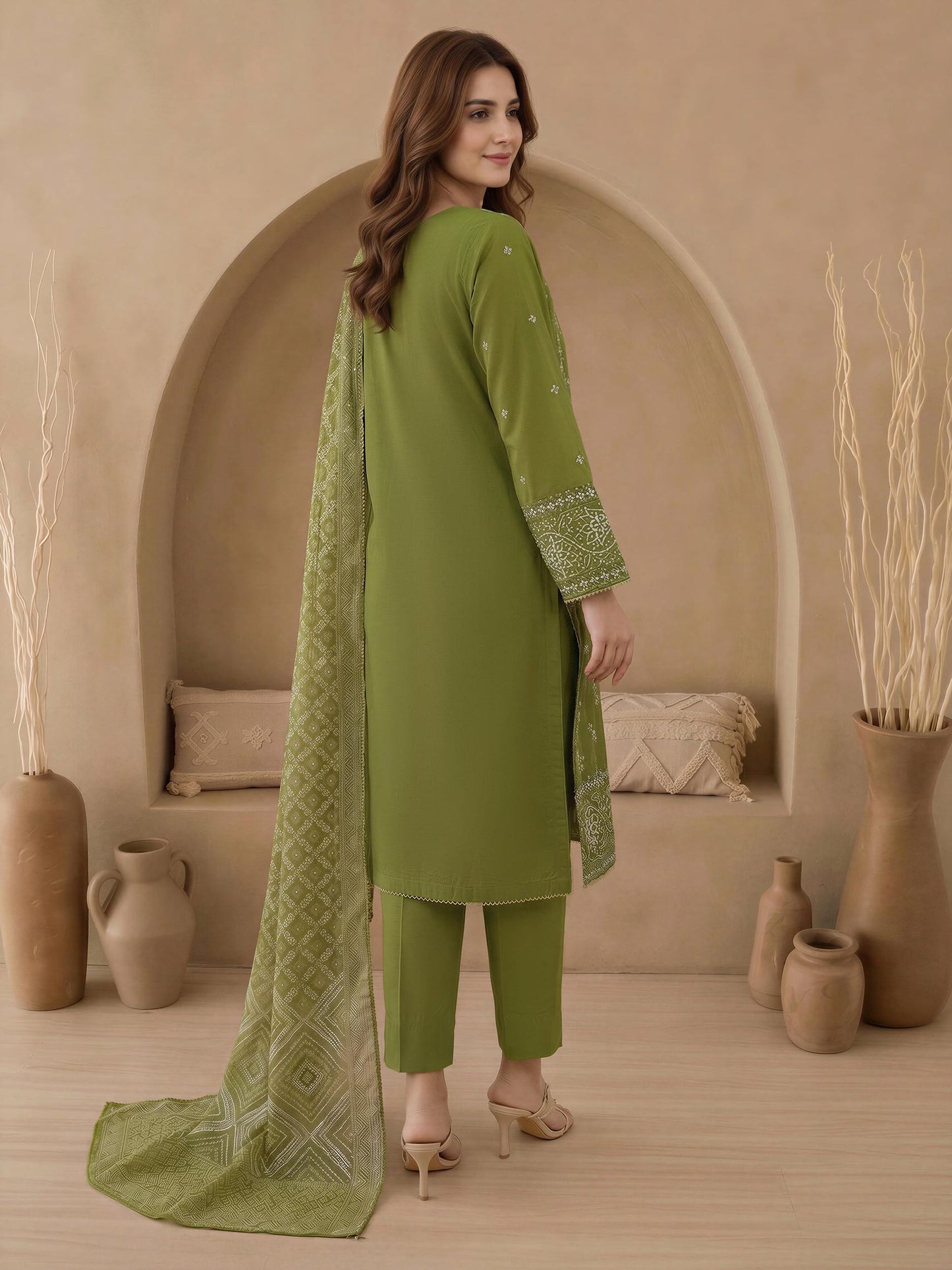 3 Piece Lawn Suit-Embroidered (Unstitched)