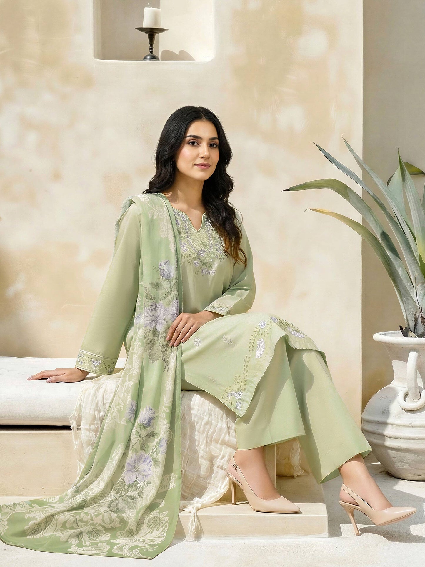 3 Piece Lawn Suit-Embroidered (Unstitched)