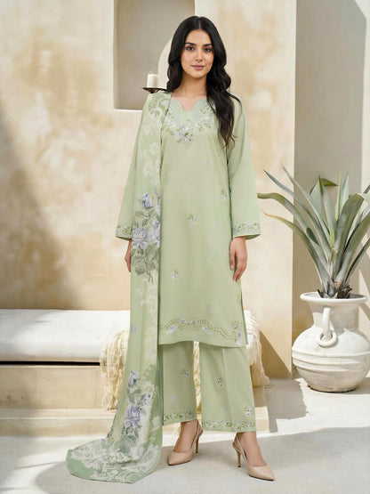 3 Piece Lawn Suit-Embroidered (Unstitched)