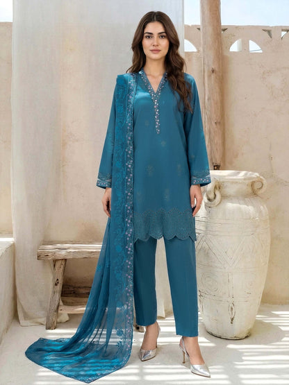 3 Piece Lawn Suit-Embroidered (Unstitched)