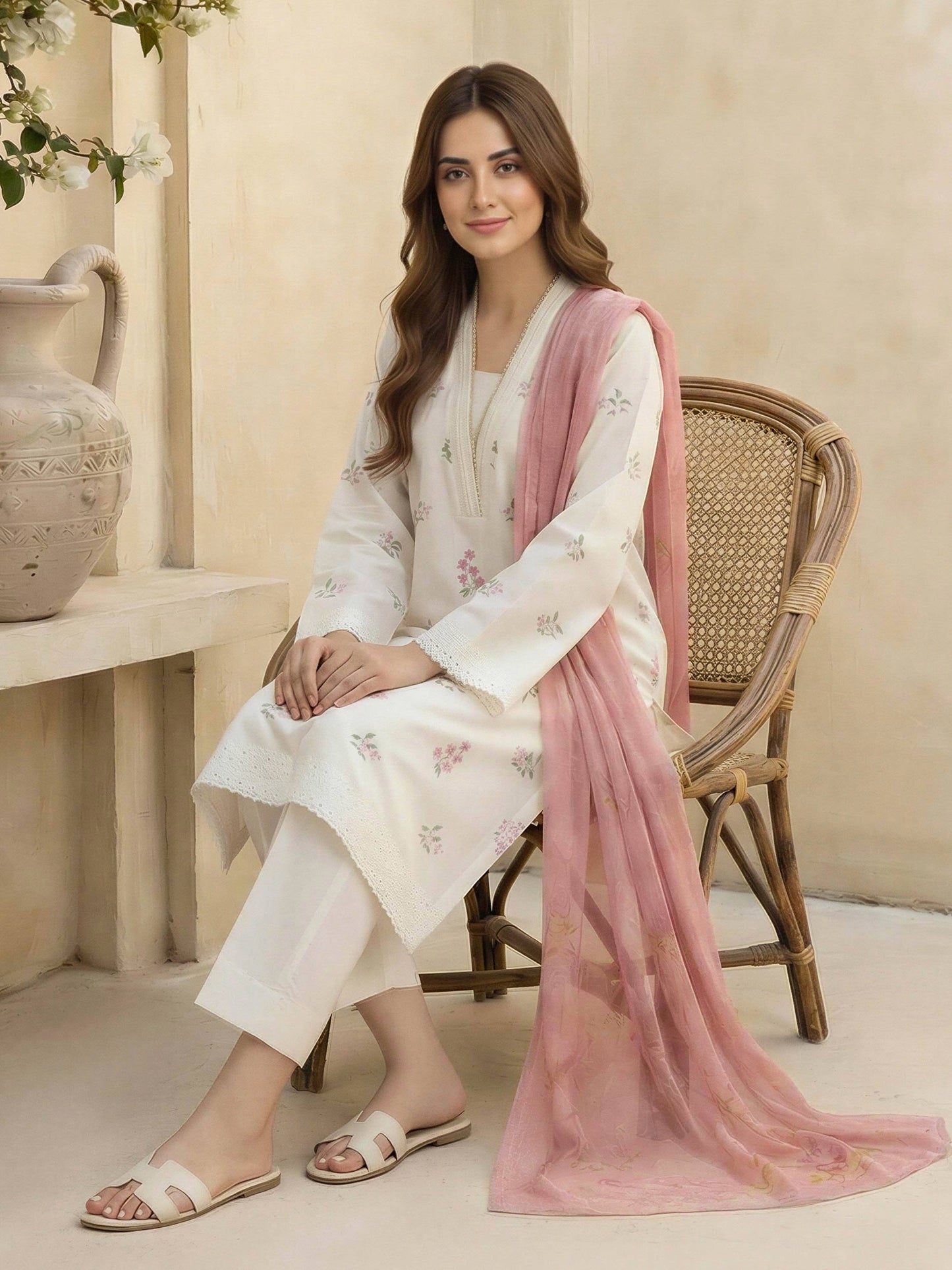 3 Piece Lawn Suit- Embroidered (Unstitched)