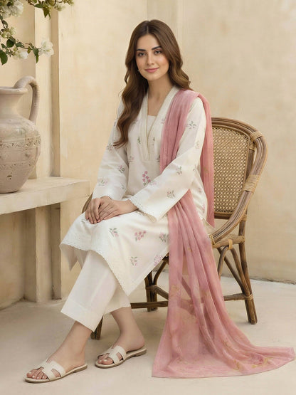 3 Piece Lawn Suit- Embroidered (Unstitched)