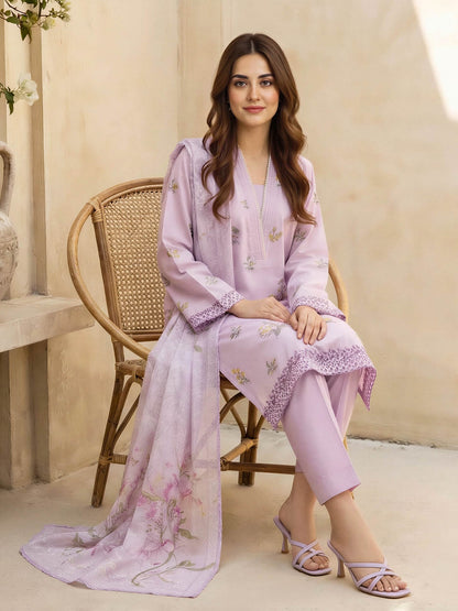3 Piece Lawn Suit- Embroidered (Unstitched)