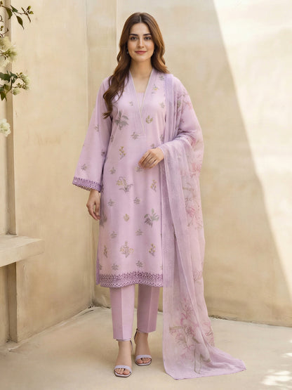 3 Piece Lawn Suit- Embroidered (Unstitched)