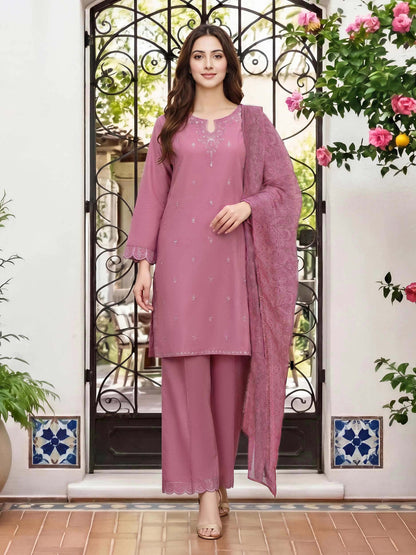 3 Piece Lawn Suit- Embroidered (Unstitched)