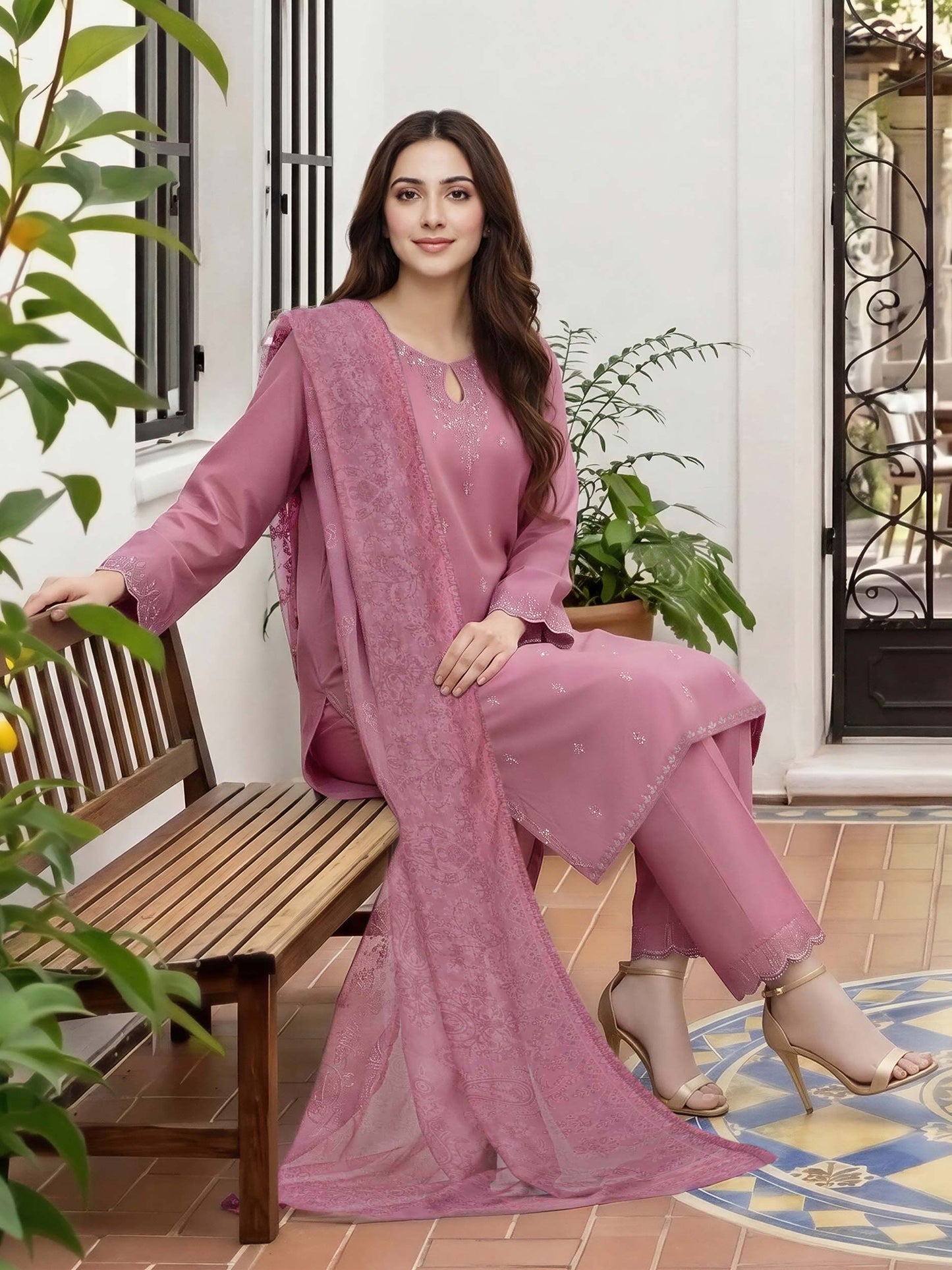 3 Piece Lawn Suit- Embroidered (Unstitched)