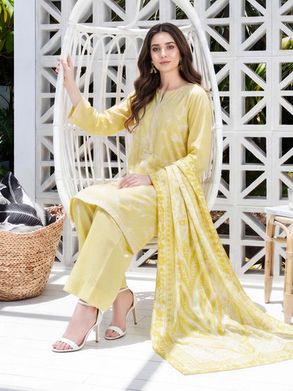 3 Piece Lawn Suit- Embroidered (Unstitched)   PRICE ISSUE
