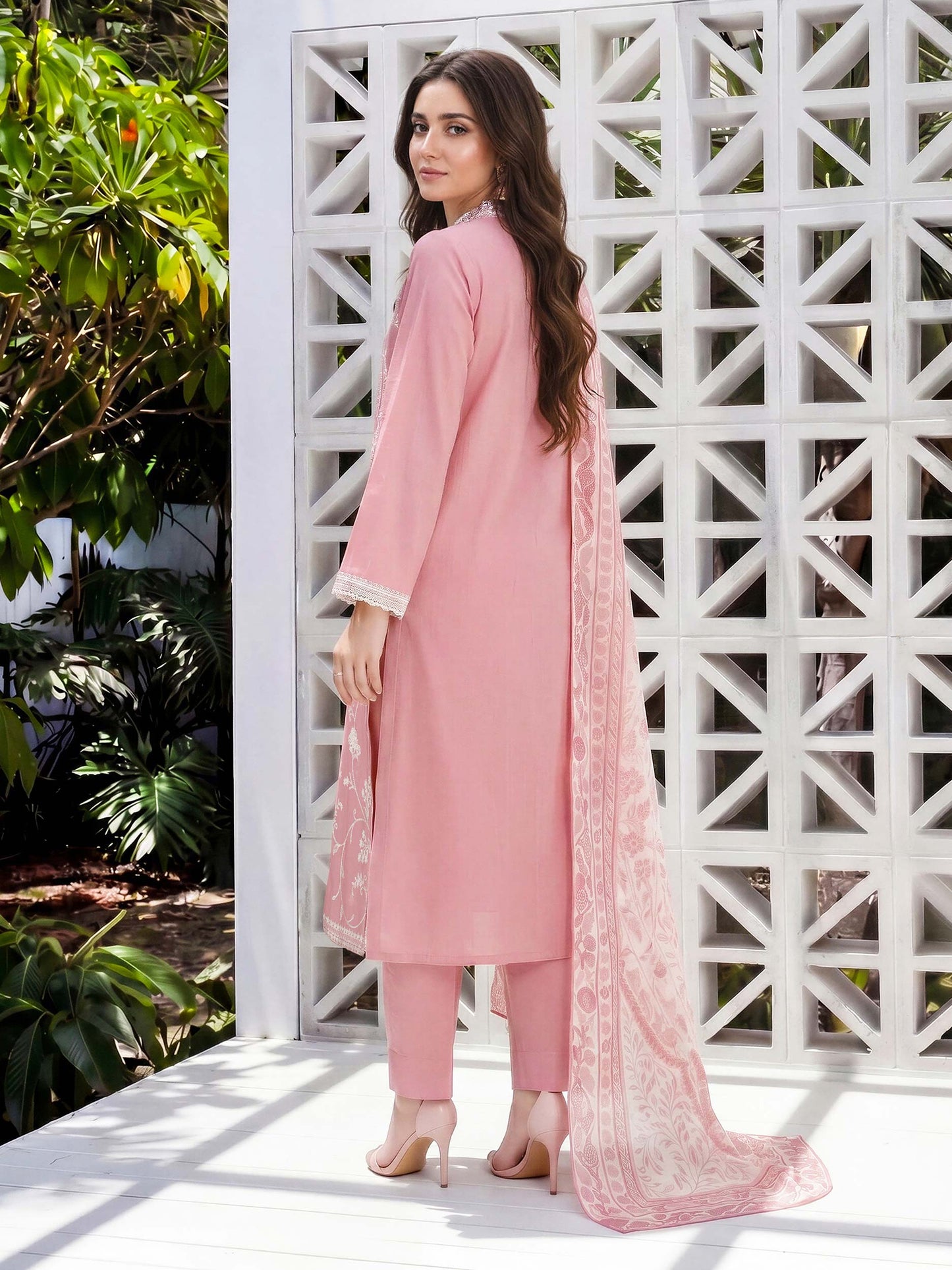 3 Piece Lawn Suit- Embroidered (Unstitched)  PRICE ISSUE