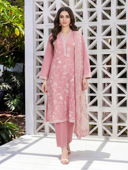 3 Piece Lawn Suit- Embroidered (Unstitched)  PRICE ISSUE