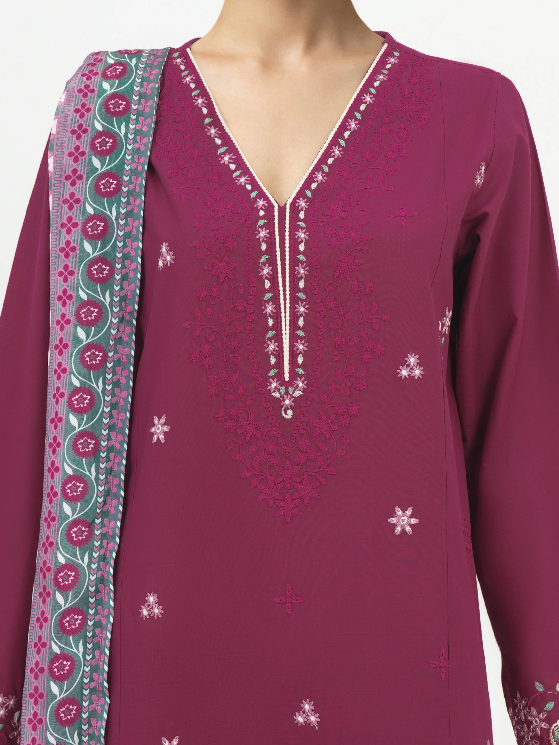 3 Piece Lawn Suit-Embroidered (Unstitched)