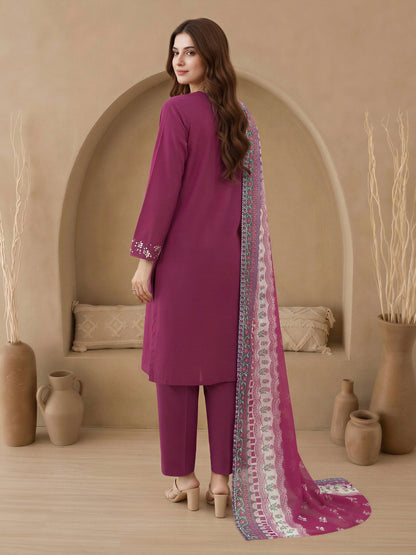 3 Piece Lawn Suit-Embroidered (Unstitched)