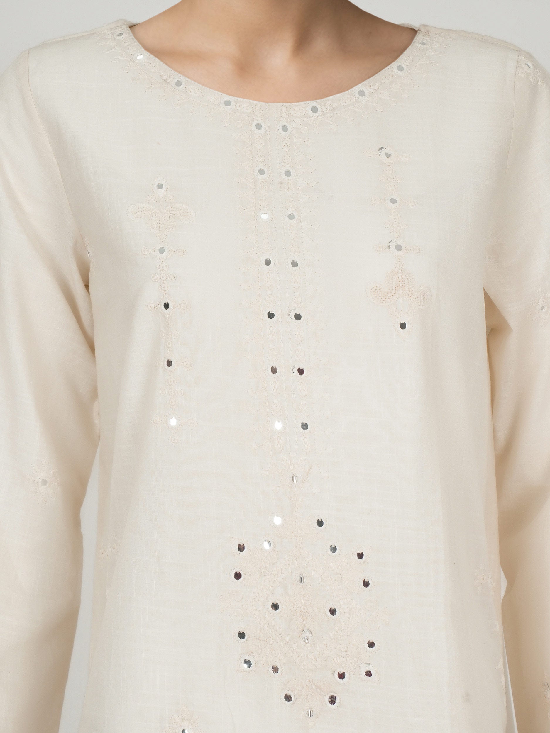 3 Piece Lawn Slub Suit- Embroidered (Unstitched)