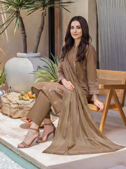 3 Piece Lawn Suit- Embroidered (Unstitched)