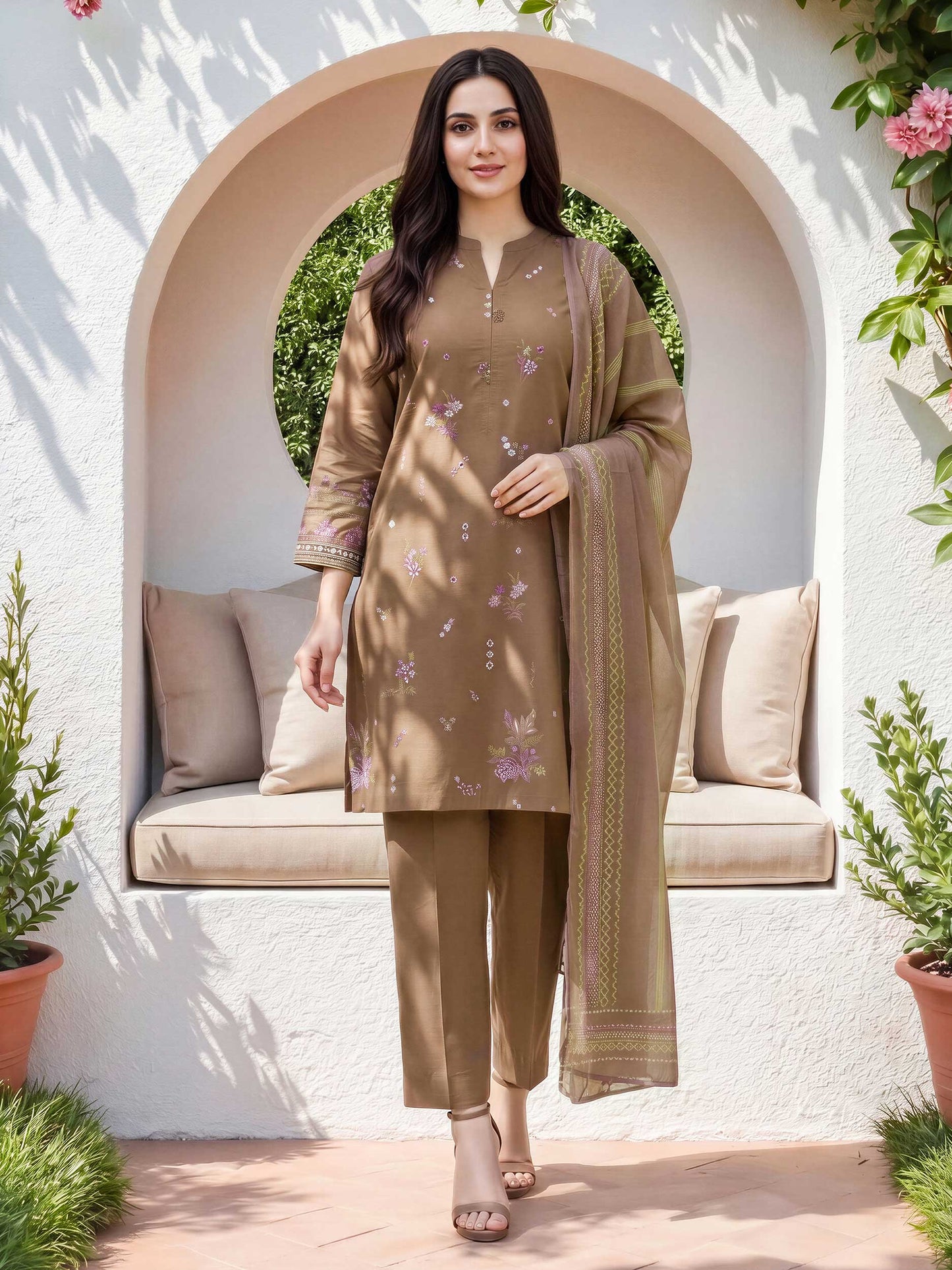 3 Piece Lawn Suit- Embroidered (Unstitched)