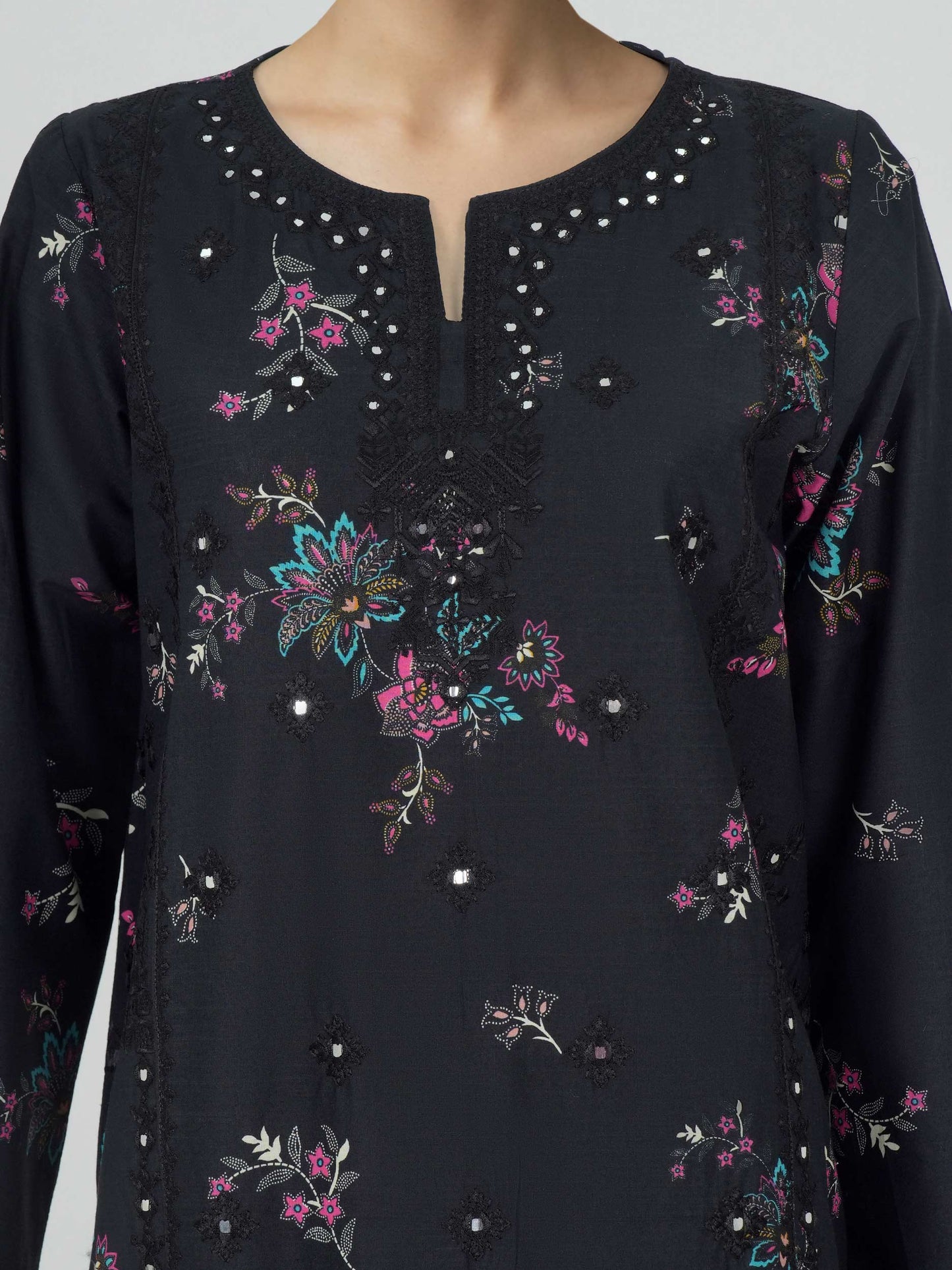 3 Piece Lawn Slub Suit- Embroidered (Unstitched)